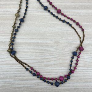 Noonday Paper bead Wrap Neckalce